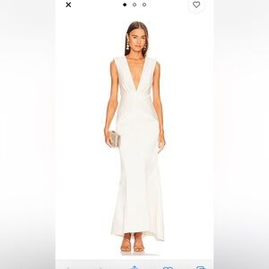 NEW WITH TAGS: white gown, x REVOLVE Sara Gown in Ivory
Michael Costello